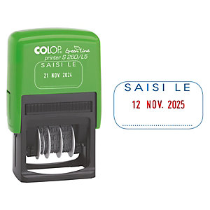 Colop Tampon dateur Printer Green line S 260L - formule "Saisi le" - Bicolore