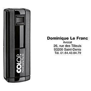 Colop Tampon encreur personnalisable Pocket Stamp Plus 30 - Noir - 5 lignes