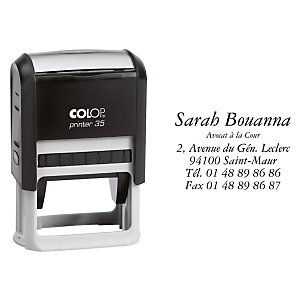 Colop Tampon encreur personnalisable Printer 35 - 7 lignes - Noir