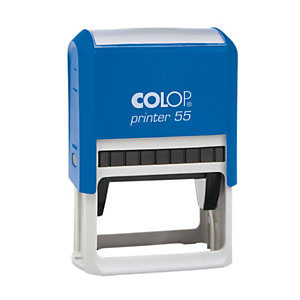 Colop Tampon encreur personnalisable Printer 55 - Bleu - 8 lignes