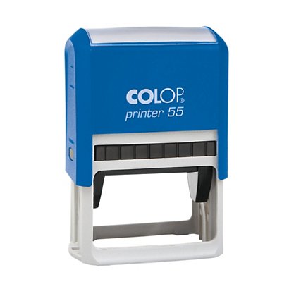 Colop Tampon encreur personnalisable Printer 55 - Bleu - 8 lignes