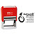 Colop Tampon encreur personnalisable Printer 55 - Rouge - 8 lignes - 1