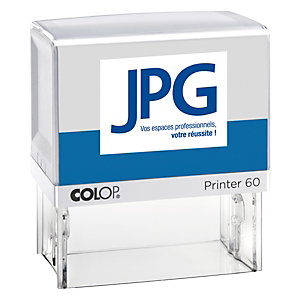 Colop Tampon encreur personnalisable Printer 60 - 8 lignes - Noir