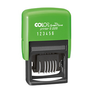 COLOP Timbro autoinchiostrante numeratore S226 Printer Green Line, 4 x 23 mm, Impronta Nera COLOP Timbro autoinchiostrante numeratore S226 Printer Green Line, 4 x 23 mm, Impronta Nera