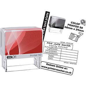 Colop Timbro autoinchiostrante personalizzabile Printer 50, 7 righe Colop Timbro autoinchiostrante personalizzabile Printer 50, 7 righe