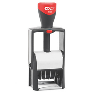 COLOP Timbro autoinchiostrante personalizzato con datario 2160 Heavy Duty Classic Line, 3 righe, 24 x 41 mm, Impronta Nera COLOP Timbro autoinchiostrante personalizzato con datario 2160 Heavy Duty Classic Line, 3 righe, 24 x 41 mm, Impronta Nera