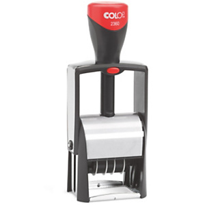 COLOP Timbro autoinchiostrante personalizzato con datario 2360 Heavy Duty Classic Line, 5 righe, 30 x 45 mm, Impronta Nera COLOP Timbro autoinchiostrante personalizzato con datario 2360 Heavy Duty Classic Line, 5 righe, 30 x 45 mm, Impronta Nera