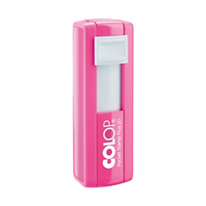 COLOP Timbro autoinchiostrante personalizzato tascabile Pocket Stamp Plus 20, 4 righe, 14 x 38 mm, Scocca Rosa, Impronta Nera COLOP Timbro autoinchiostrante personalizzato tascabile Pocket Stamp Plus 20, 4 righe, 14 x 38 mm, Scocca Rosa, Impronta Nera
