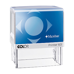 Colop Timbro Printer 60 Microban®, 76 x 37 mm, Numero di righe 8 Colop Timbro Printer 60 Microban®, 76 x 37 mm, Numero di righe 8