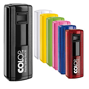 Colop Timbro tascabile personalizzabile Pocket Stamp Plus 20, 4 righe, Colori assortiti Colop Timbro tascabile personalizzabile Pocket Stamp Plus 20, 4 righe, Colori assortiti