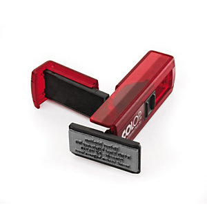 Colop Timbro tascabile personalizzabile Pocket Stamp Plus 20, 4 righe, Rosso