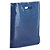 Coloured gloss plastic carrier bags, blue, 390x450x100mm, pack of 100 - 1