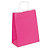 Coloured kraft paper carrier bags with twisted handles, pink, 350x440x140mm, pack of 50 - 2