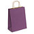 Coloured kraft paper carrier bags with twisted handles, purple, 240x310x120mm, pack of 50 - 1