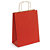 Coloured kraft paper carrier bags with twisted handles, red, 240x310x120mm, pack of 50 - 1