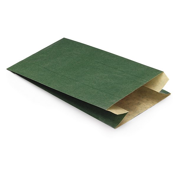 Coloured kraft paper gift bags, olive, 240x390x75mm, pack of 250 - 8
