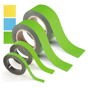 Coloured magnetic labels on a roll Coloured magnetic labels on a roll