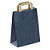 Coloured paper carrier bags with flat handles, blue, 180x290x80mm, pack of 50 - 3