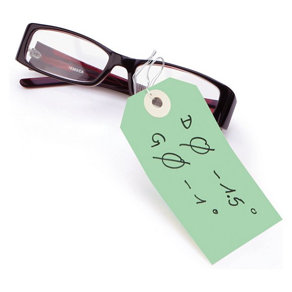 Coloured paper tags with wire ties, blue, 125x63mm, pack of 1000 - 3