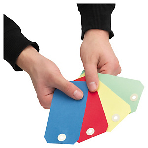 Coloured paper tags with wire ties Coloured paper tags with wire ties