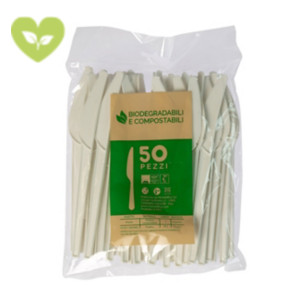 Coltello monouso in CPLA, Biodegradibile e Compostabile, Bianco Avorio (confezione 1.000 pezzi) Coltello monouso in CPLA, Biodegradibile e Compostabile, Bianco Avorio (confezione 1.000 pezzi)
