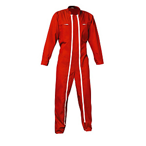 Combinaison de travail rouge double fermeture, polycoton, taille M Combinaison de travail rouge double fermeture, polycoton, taille M