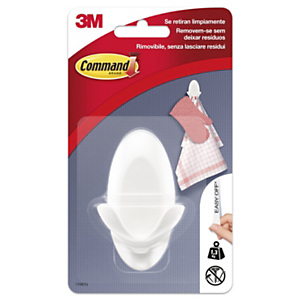Command™ Gancho doble, 1 gancho, 2 tiras medianas, 1,3 kg, cuarzo Command™ Gancho doble, 1 gancho, 2 tiras medianas, 1,3 kg, cuarzo