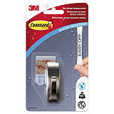 Command™ Gancho de metal con tiras resistentes al agua, níquel cepillado Modern Reflection, 1 gancho, 2 tiras pequeñas, 500 g Command™ Gancho de metal con tiras resistentes al agua, níquel cepillado Modern Reflection, 1 gancho, 2 tiras pequeñas, 500 g