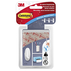 Command™ Tiras de recambio resistentes al agua, azul, 8 tiras pequeñas + 4 tiras medianas + 4 tiras grandes Command™ Tiras de recambio resistentes al agua, azul, 8 tiras pequeñas + 4 tiras medianas + 4 tiras grandes