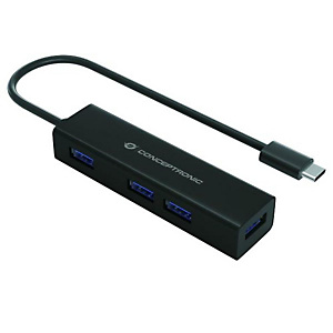 CONCEPTRONIC, Hub, 4-port usb 3.0 aluminum hub, HUBBIES07B CONCEPTRONIC, Hub, 4-port usb 3.0 aluminum hub, HUBBIES07B