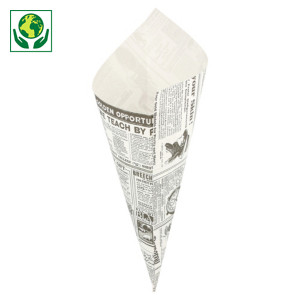 Cone de papel anti-gordura Times para fritos Cone de papel anti-gordura Times para fritos