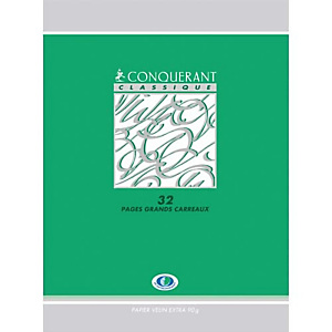 CONQUERANT Cahiers 90g/carte vernie/Apprentissage de l'écriture 17x22 cm/32 pages Seyès 3 mm