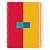 Conquerant Répertoire petits carreaux 17x22 cm 180 pages couverture carte recyclée couleurs assorties - 5