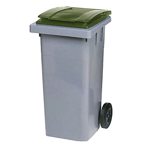 Container 2 wielen SULO voorgreep 120 L grijs/ groen Container 2 wielen SULO voorgreep 120 L grijs/ groen