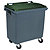 Container 4 wielen SULO voorgreep 660 L grijs/ groen - 1