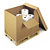 Container carton brun, coiffe avec fond à rabats RAJA 118x98x60 cm - 1