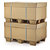 Container carton brun, coiffe avec fond à rabats RAJA 118x98x60 cm - 3