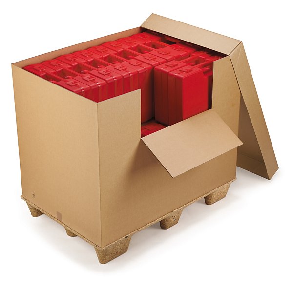 Container carton brun avec montage instantané 118x78x50 cm - 3