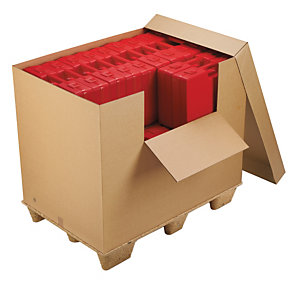 Container met tuimelklep en deksel Trans-Box, set van 10