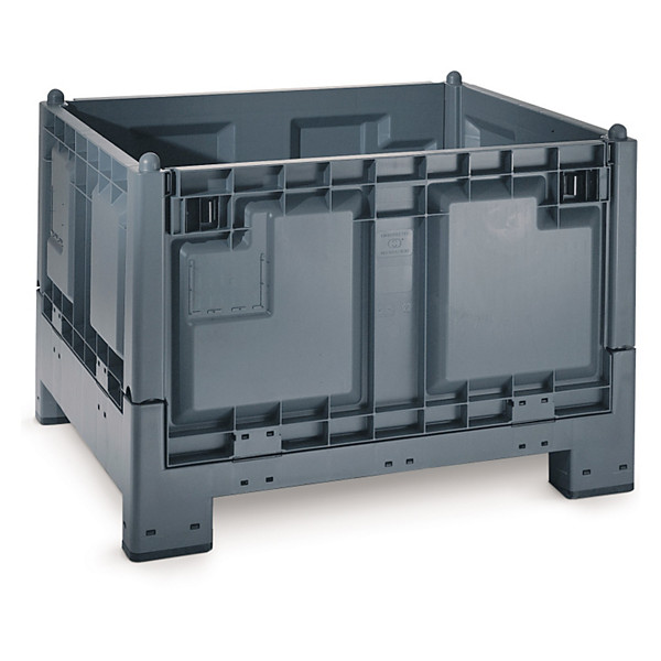 Contenedor-palet de plástico plegable y apilable - 1