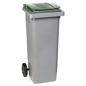 Conteneur 2 roues SULO prise frontale 80 L gris/ vert Conteneur 2 roues SULO prise frontale 80 L gris/ vert