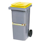 Conteneur 2 roues SULO avec prise ventrale 120 L gris/ jaune Conteneur 2 roues SULO avec prise ventrale 120 L gris/ jaune