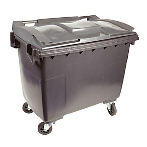 Conteneur 4 roues SULO prise frontale 660 L gris/ gris Conteneur 4 roues SULO prise frontale 660 L gris/ gris