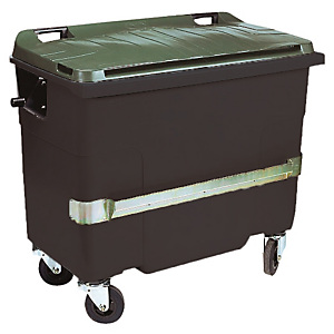 Conteneur 4 roues SULO avec prise ventrale 660 L gris/ vert Conteneur 4 roues SULO avec prise ventrale 660 L gris/ vert