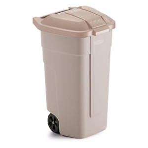 Conteneur ŕ déchets 2 roues 100 L RUBBERMAID couvercle gris Conteneur ŕ déchets 2 roues 100 L RUBBERMAID couvercle gris