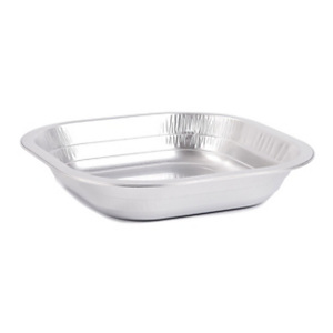Contenitore fondo termosaldabile in alluminio nudo, 18 x 16 x 3,4 cm, Capacità 610 ml (confezione 1.500 pezzi) Contenitore fondo termosaldabile in alluminio nudo, 18 x 16 x 3,4 cm, Capacità 610 ml (confezione 1.500 pezzi)