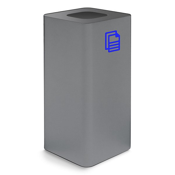 Contenitore grigio raccolta vetro con pittogramma magnetico verde capacità 100 litri - 12