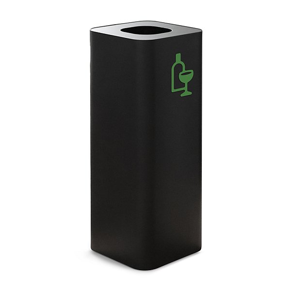 Contenitore grigio raccolta vetro con pittogramma magnetico verde capacità 100 litri - 11