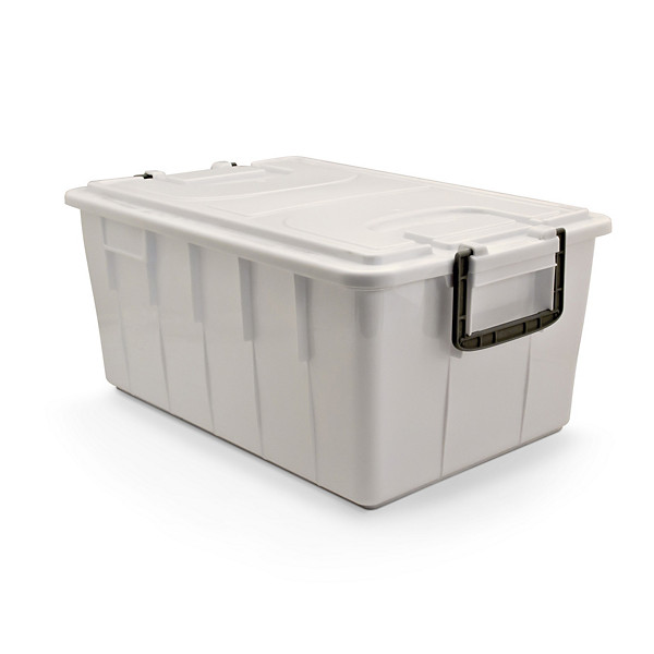Contenitore industriale bianco per alimenti con maniglie 580 x 380 x 256 mm - 40 litri - 1