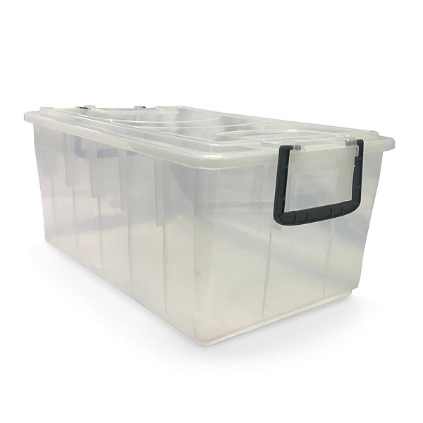 Contenitore industriale trasparente per alimenti con maniglie 580 x 380 x 256 mm - 40 litri - 5